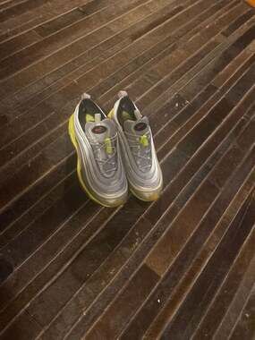 Nike Air Max 97 RFT Metallic Silver Volt Red GS